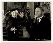 10" x 8" Glossy Photo Featuring Curly From The Three Stooges 1937 Film "3 Dumb Clucks" -- Very Good Condition